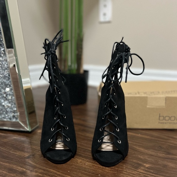 FAYE LACE UP PEEPTOE SHOE BOOT - black - Picture 8 of 12